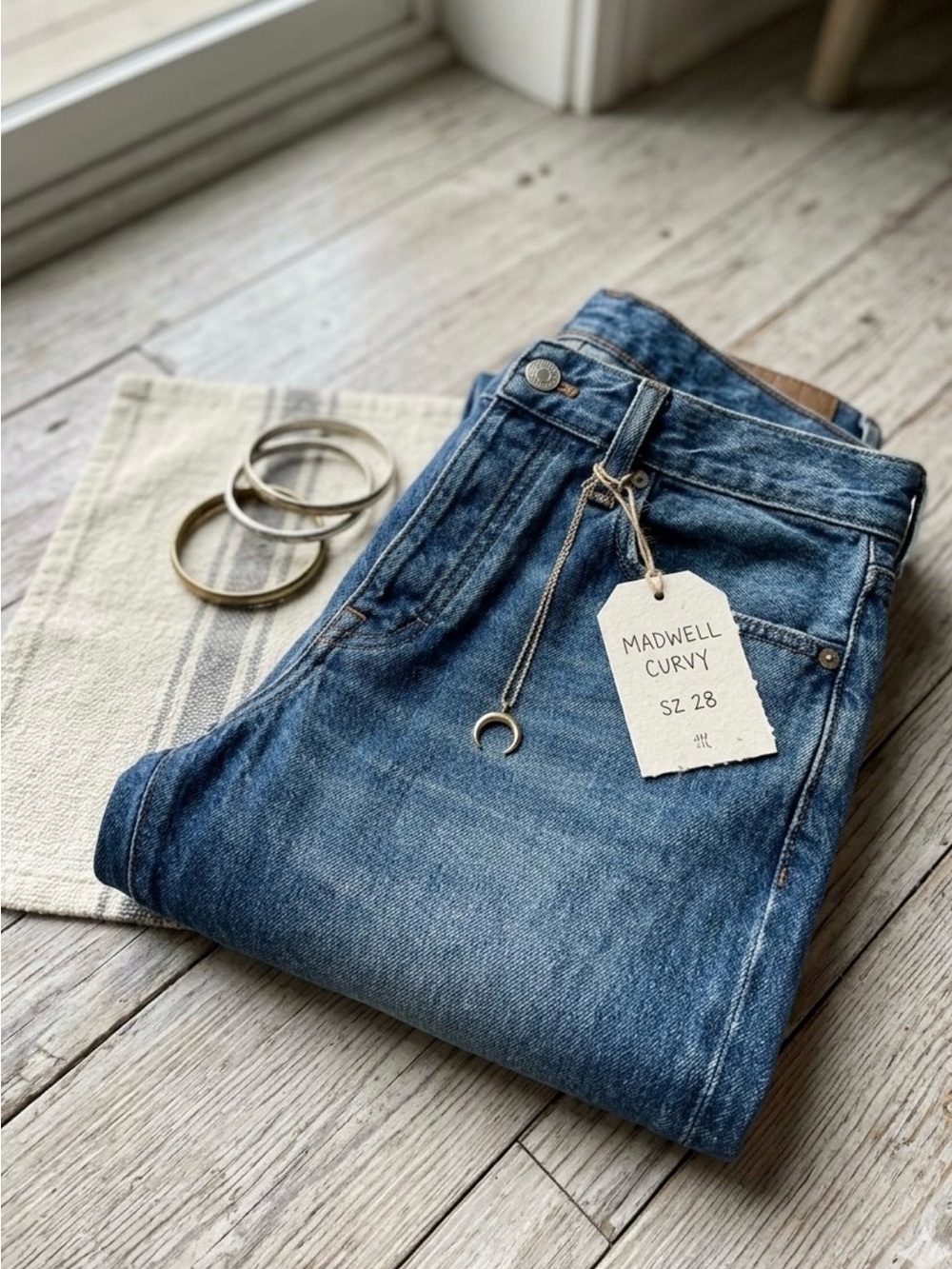 Madewell Curvy Low-Slung Straight Leg Jeans 28 Medium Wash